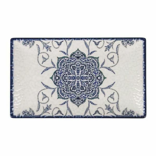 Servingsfat La Mediterránea Rosetta Porslin Rektangulär 25,3 x 15 x 1,8 cm (18 antal)