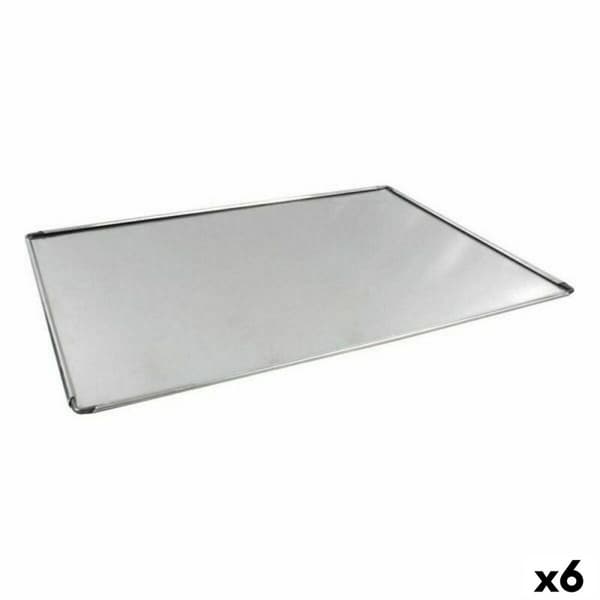Ugnsplåt VR Silvrig Aluminium Rektangulär 48 x 34 x 0,5 cm (6 antal)