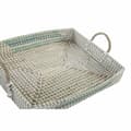 Miniatyrbillede 3 af 3: Bakkesæt DKD Home Decor Hvid Turkisblå Natur 48 x 38 x 15 cm (2 enheder)