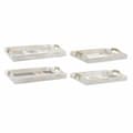 Miniatyrbillede 3 af 3: Bakkesæt DKD Home Decor Hvid Sort Gylden Træ MDF 40 x 30 x 6 cm (2 enheder)