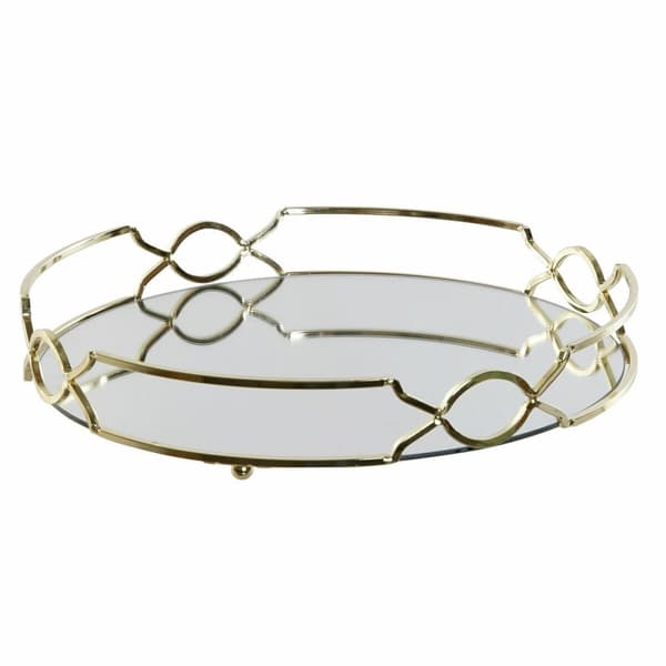 Snack bakke DKD Home Decor Spejl Metal (30 x 30 x 5 cm)