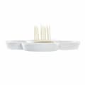 Miniatyrbillede 3 af 3: Snack bakke DKD Home Decor Blå Natur Bambus Stentøj Middelhavet 25 x 25 x 10 cm