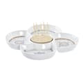 Miniatyrbillede 1 af 3: Snack bakke DKD Home Decor Blå Natur Bambus Stentøj Middelhavet 25 x 25 x 10 cm