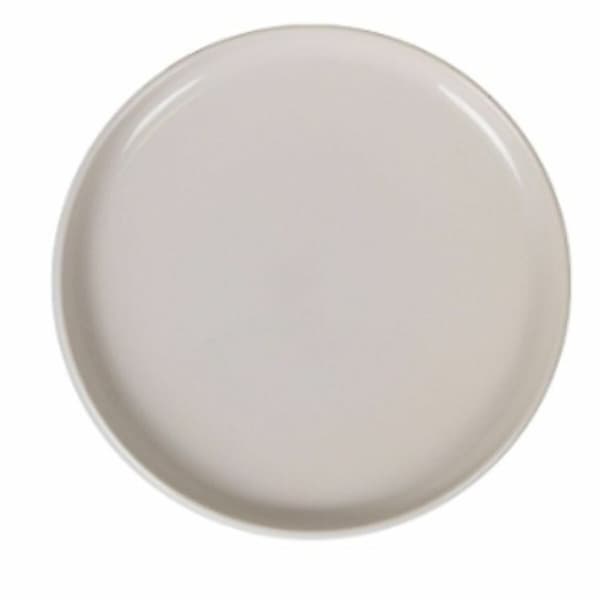 Flad Plade La Mediterránea Ivory Shine Cirkulær (6 enheder)