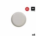 Miniatyrbillede 1 af 3: Flad Plade La Mediterránea Ivory Shine Cirkulær (6 enheder)