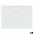 Miniatyrbillede 1 af 2: Flad Plade Inde Gourmet Porcelæn Hvid 29,5 x 22 x 3 cm (6 enheder)