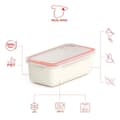 Miniatyrbillede 4 af 5: Mad Bevarelse Container Valira 6090/9 Hermetisk Hvid Termoplastisk PBT 750 ml