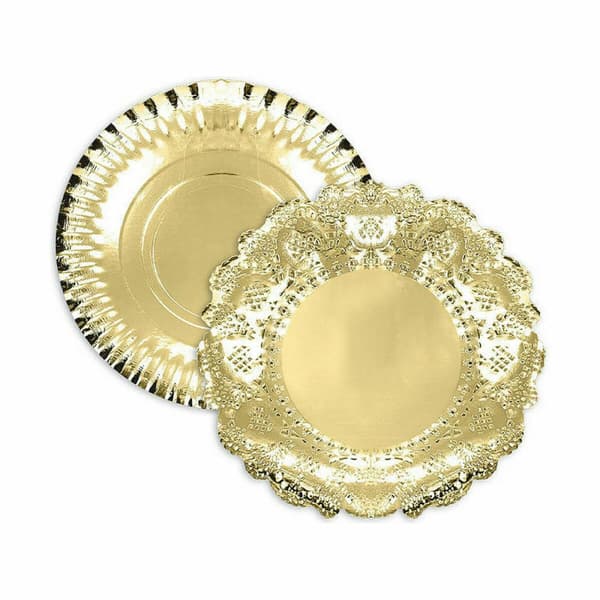 Snack bakke Algon Gylden Cirkulær 35 x 35 x 2 cm (48 enheder)