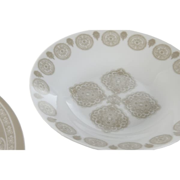 Madlavningssæt Home ESPRIT Blå Beige Porcelæn 18 Dele 27 x 27 x 2 cm