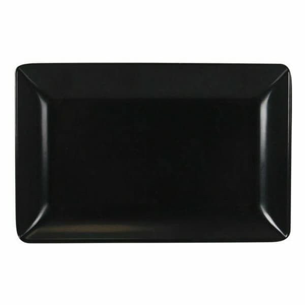 Snack bakke La Mediterránea Melamin Antracit 20 x 13 x 2 cm (24 enheder)