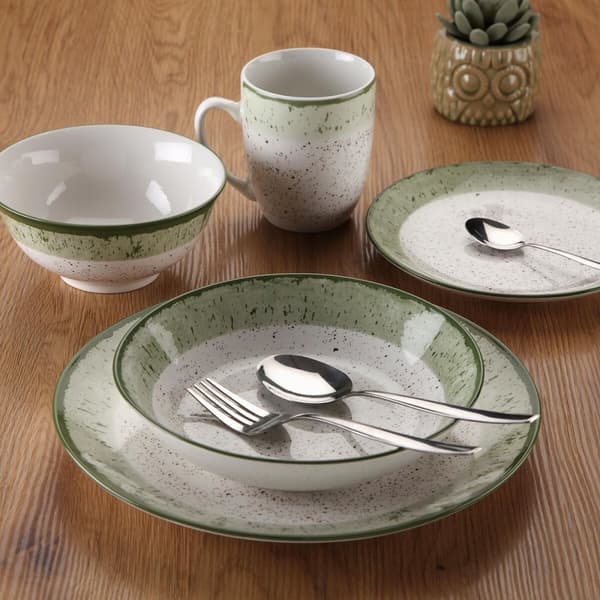 Spisestel Versa Grøn Porcelæn 18 Dele