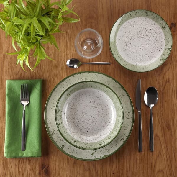 Spisestel Versa Grøn Porcelæn 18 Dele