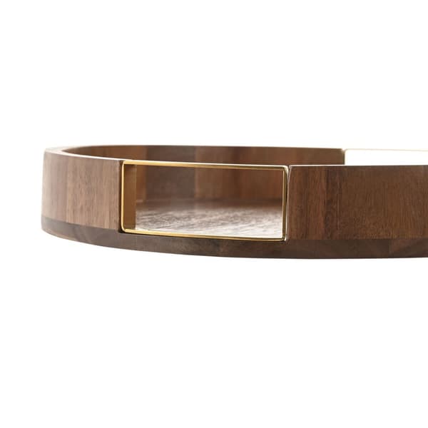 Bakke Home ESPRIT Gylden Natur Metal Akacie 35,5 x 35,5 x 5 cm