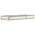 Miniatyrbillede 3 af 3: Bakkesæt Home ESPRIT Hvid Gylden Metal Krystal 42 x 15 x 4 cm (2 enheder)