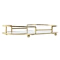 Miniatyrbillede 3 af 3: Bakkesæt Home ESPRIT Hvid Gylden Metal Krystal 31 x 17 x 5 cm (2 enheder)