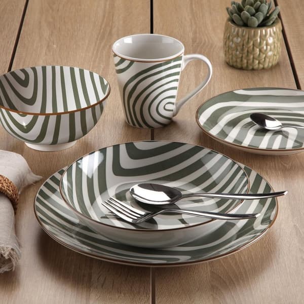 Spisestel Versa Grøn Porcelæn
