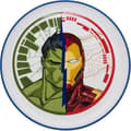 Miniatyrbild 2 av 3: Plat Cuisines Tataway Barnassiette för Barn i Vit och Blå Plast med Antislipbas Marvel Avengers Iron Man Hulk