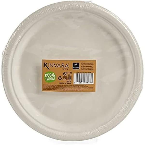 Engångstallrikar - ARTE REGAL - ECO - Set om 6 - 25,4 cm - Flerfärgad - Plast