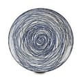 Miniatyrbillede 2 af 2: Flad Plade Striber Blå Hvid Porcelæn 24 x 2,8 x 24 cm