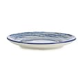 Miniatyrbillede 1 af 2: Flad Plade Striber Blå Hvid Porcelæn 24 x 2,8 x 24 cm