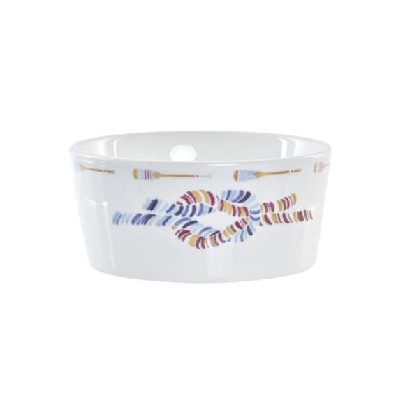 Sæt til appetizere DKD Home Decor Blå Natur Bambus Stentøj Middelhavet 19,7 x 19,7 x 1 cm (5 pcs)