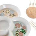 Miniatyrbillede 2 af 3: Snack bakke DKD Home Decor Grøn 22 x 22 x 3 cm Stentøj