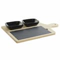 Pikkukuva 4 / 4: Alkuruokasetti DKD Home Decor Musta Luonnollinen Bambu Muovinen Kivitavara Taulu Cottage 33 x 19,7 x 3,5 cm (4 pcs)