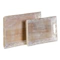 Miniatyrbillede 1 af 8: Snack bakke 45,5 x 30,5 x 5,5 cm Hvid Mangotræ (2 enheder)