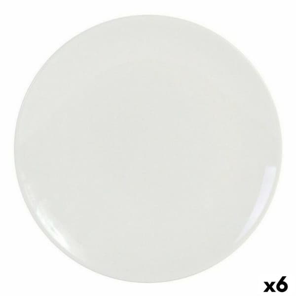 Litteä Lautanen La Mediterránea GR39659 Kivitavara Norsunluu (6 osaa) (26 cm)