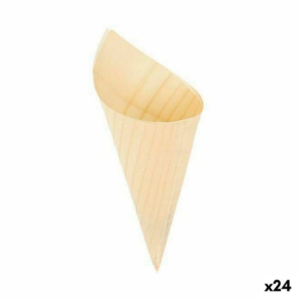 Skålsæt Algon Kegler Engangsanvendelse Træ 10 Dele 15,5 cm (24 enheder)