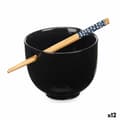 Pikkukuva 1 / 4: Kulho Kinvara B10067A-N Musta Bambu 24 x 10,7 x 13,3 cm Hammastikut asiatico/oriental (12 osaa)