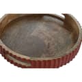 Pikkukuva 2 / 3: Tarjotin Home ESPRIT Keltainen Vihreä Koralli Mangopuu 30 x 30 x 5 cm (3 osaa)
