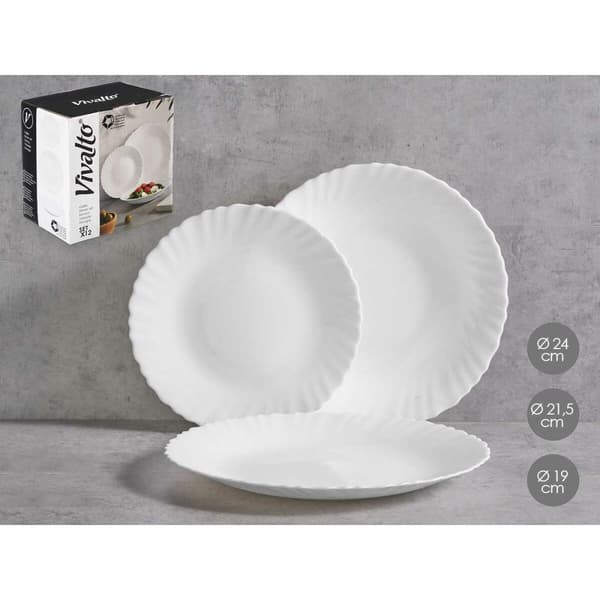 Servissats Vivalto F-LXP95-75-F-LSP85 Vit Opalinglas (2 antal)