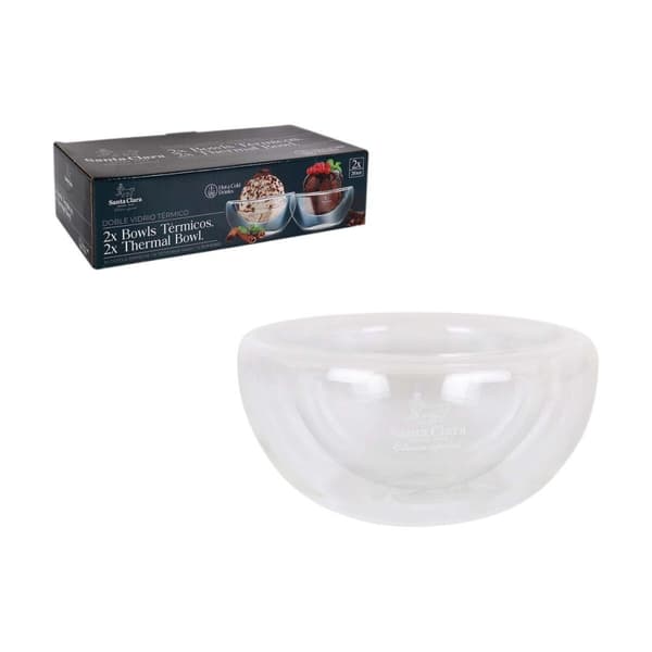 Komplet skled Inde Santa Clara Borosilikatglas 2 Dele