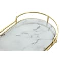 Pikkukuva 2 / 3: Tarjotinsetti Home ESPRIT Valkoinen Kullattu Metalli Kristalli 31 x 17 x 5 cm (2 osaa)