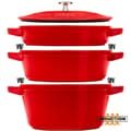 Miniatyrbild 2 av 11: Ugnsplåt Zwilling La Cocotte Röd Gjutjärn Ø 24 cm (3 antal)