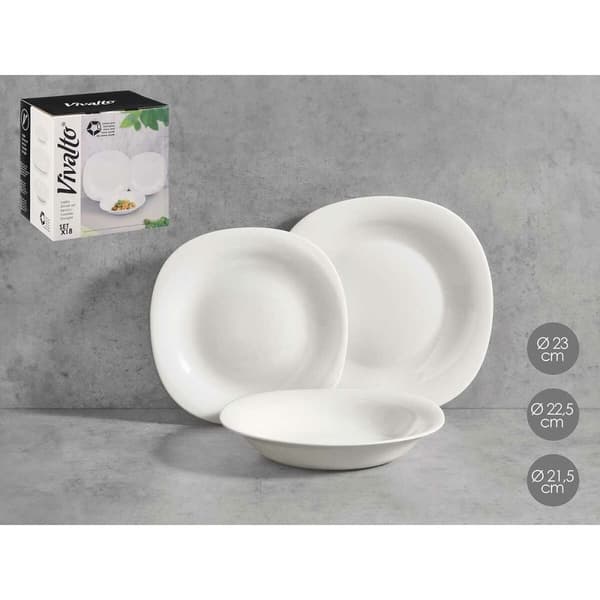 Servissats Vivalto F-LFP95-85-90 Vit Opalinglas (2 antal)
