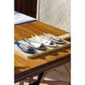 Miniatyrbillede 2 af 5: Sæt til appetizere Home ESPRIT Blå Grøn Marineblå Bambus Porcelæn Middelhavet Fisk 36 x 18 x 1,3 cm 5 Dele