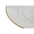 Miniatyrbillede 3 af 4: Flad Plade Home ESPRIT Gennemsigtig Gylden Krystal 23 x 23 x 8 cm