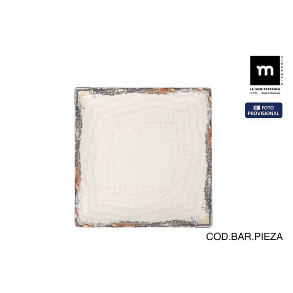 Desserttallerken La Mediterránea Albus 18 x 18 x 2 cm (12 enheder)
