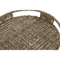 Miniatyrbillede 2 af 3: Bakkesæt Home ESPRIT Natur Metal 45 x 45 x 7 cm (3 enheder)