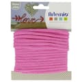 Miniatyrbild 1 av 3: Kreativa hantverksmaterial - Snöre - Stickgarn - Rosa - 5 meter - 5mm