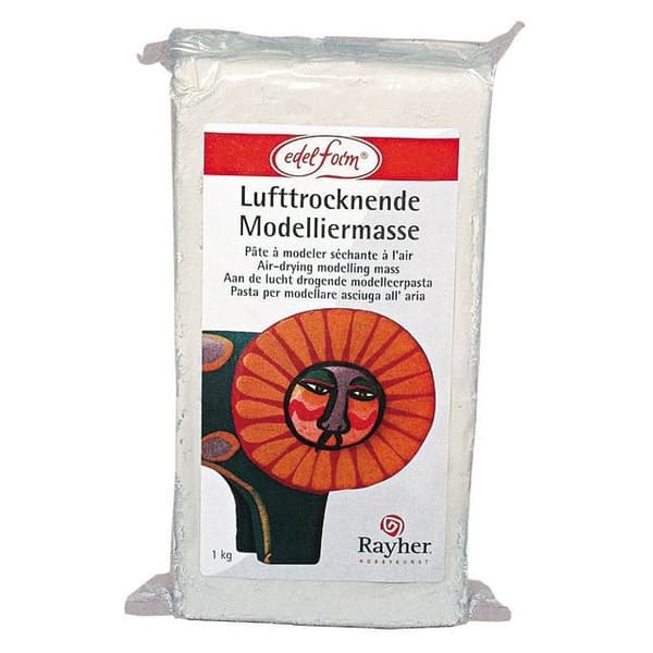 Modelleringslera - Rayher - Vit - Lufttorkning - 1 kg - För barn från 3 år