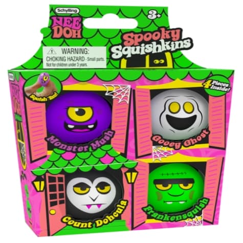 NeeDoh Spooky Squishkins Spökhus 4-pack