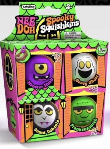 NeeDoh Spooky Squishkins Spökhus 4-pack