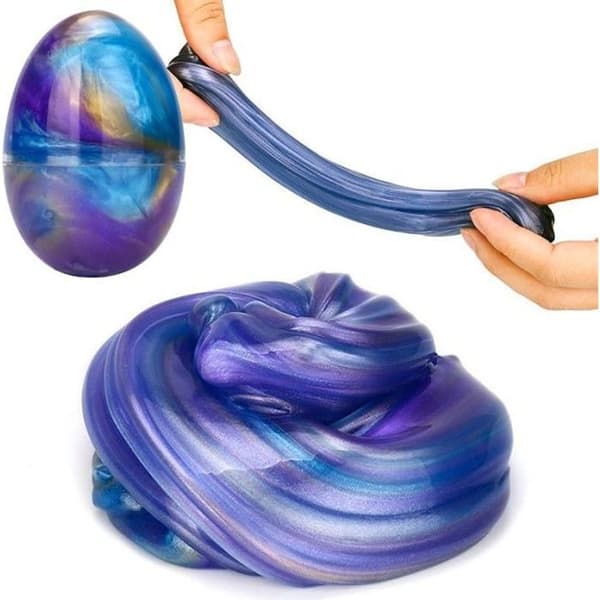 SHOP-STORY - Ägg Dinosaur Galaxy Slime, Anti-stress äggformad modelldeg