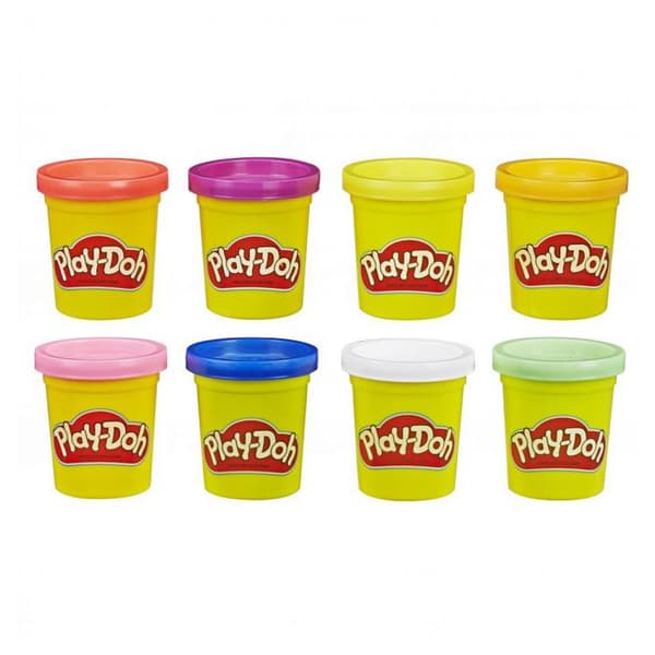 Leksak - PLAY DOH - 8 krukor med mångfärgad modelllera - För barn från 3 år och uppåt