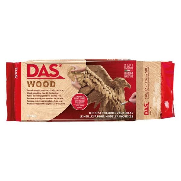Pasta modelleringblock - Träutseende - Lufttorkande - 350g - GIOTTO - DAS