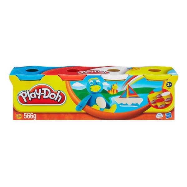 Play-Doh modelllera - 4 burkar à 112 g vardera - Flerfärgade