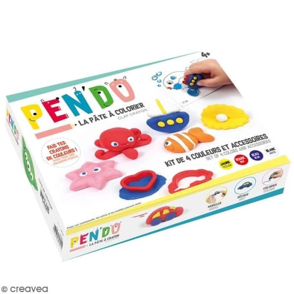 Kreativt kit Pen'Do modelleringspennor - Djurfärgande lera - 10 st